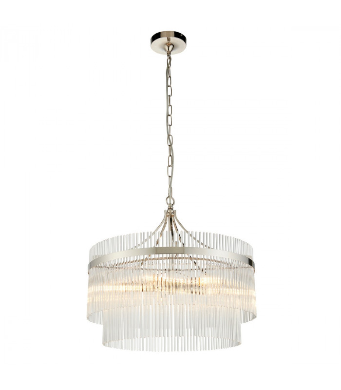 Marietta 5 Light Multi Arm Lamp Ceiling Pendant Bright Nickel-8