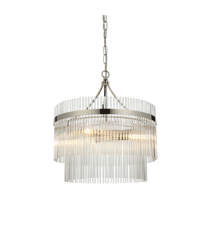 Marietta 3 Light Multi Arm Lamp Ceiling Pendant Bright Nickel-1