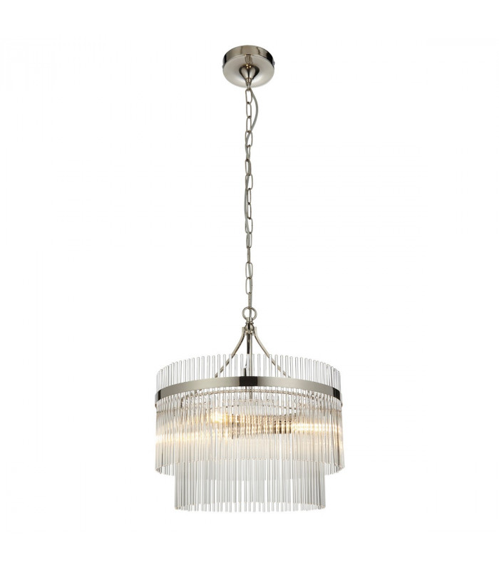 Marietta 3 Light Multi Arm Lamp Ceiling Pendant Bright Nickel-9