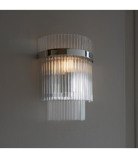 Marietta Glass Shade Wall Lamp Bright Nickel-2