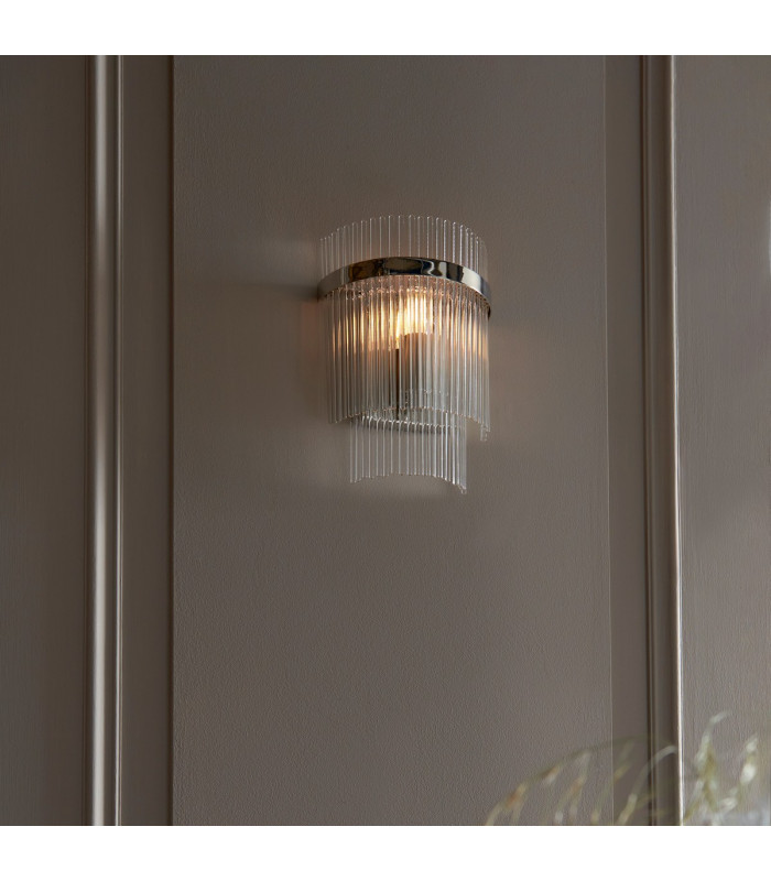 Marietta Glass Shade Wall Lamp Bright Nickel-4