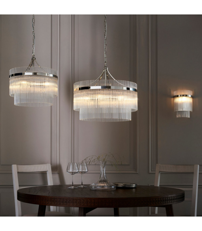 Marietta Glass Shade Wall Lamp Bright Nickel-7