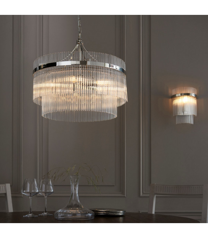 Marietta Glass Shade Wall Lamp Bright Nickel-8