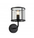 Hopton Glass Shade Wall Lamp Matt Black-1