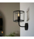 Hopton Glass Shade Wall Lamp Matt Black-4