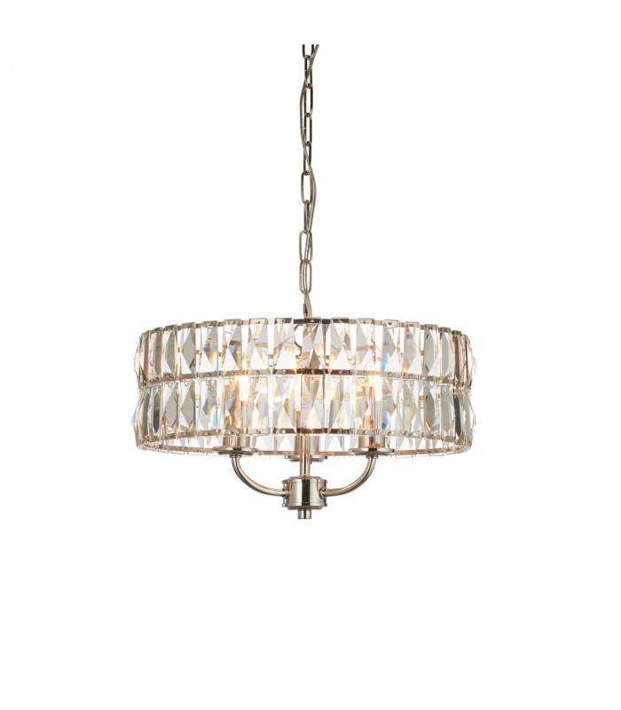 Clifton 3 Light Multi Arm Lamp Ceiling Pendant Bright Nickel-1