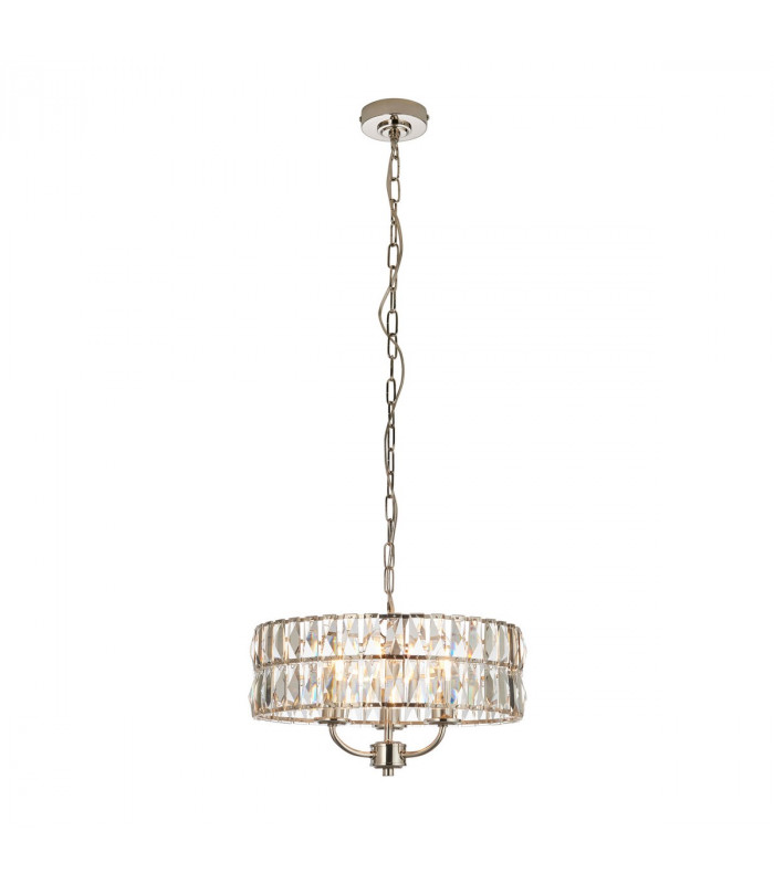 Clifton 3 Light Multi Arm Lamp Ceiling Pendant Bright Nickel-8