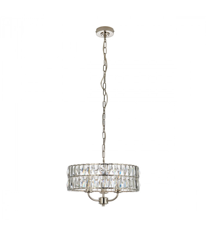Clifton 3 Light Multi Arm Lamp Ceiling Pendant Bright Nickel-10