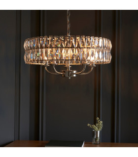 Clifton 5 Light Multi Arm Lamp Ceiling Pendant Bright Nickel-2
