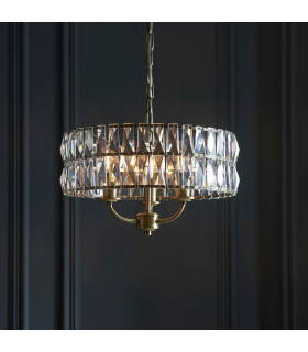 Clifton 3 Light Multi Arm Lamp Ceiling Pendant Antique Brass-2