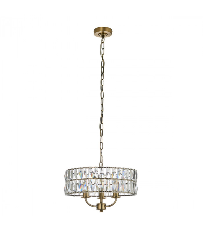 Clifton 3 Light Multi Arm Lamp Ceiling Pendant Antique Brass-8