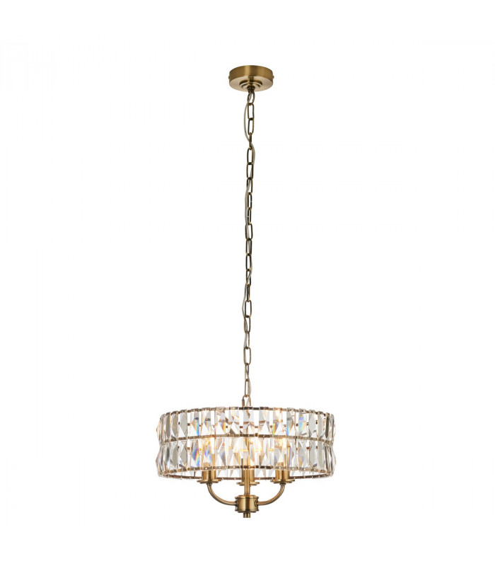 Clifton 3 Light Multi Arm Lamp Ceiling Pendant Antique Brass-9