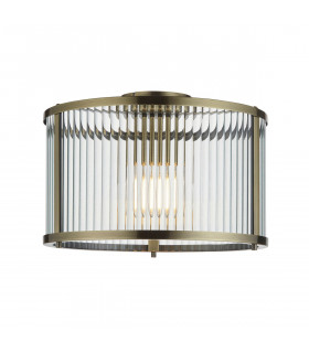 Ridgeton Decorative Flush Ceiling Lamp Antique Brass-1