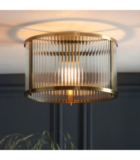 Ridgeton Decorative Flush Ceiling Lamp Antique Brass-2