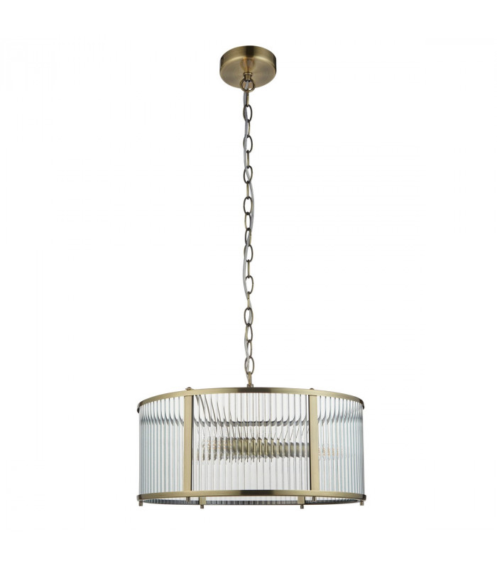Ridgeton 3 Light Decorative Ceiling Pendant Antique Brass-8