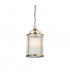 Lambeth Ribbed Glass Single Ceiling Pendant Antique Brass-1