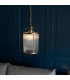 Lambeth Ribbed Glass Single Ceiling Pendant Antique Brass-2