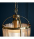 Lambeth Ribbed Glass Single Ceiling Pendant Antique Brass-5