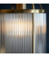 Lambeth Ribbed Glass Single Ceiling Pendant Antique Brass-6
