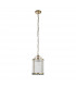 Lambeth Ribbed Glass Single Ceiling Pendant Antique Brass-8