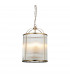 Lambeth Ribbed Glass 4 Light Ceiling Pendant Antique Brass-1