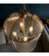 Lambeth Ribbed Glass 4 Light Ceiling Pendant Antique Brass-5