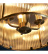 Lambeth Ribbed Glass 4 Light Ceiling Pendant Antique Brass-9