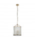 Lambeth Ribbed Glass 4 Light Ceiling Pendant Antique Brass-10