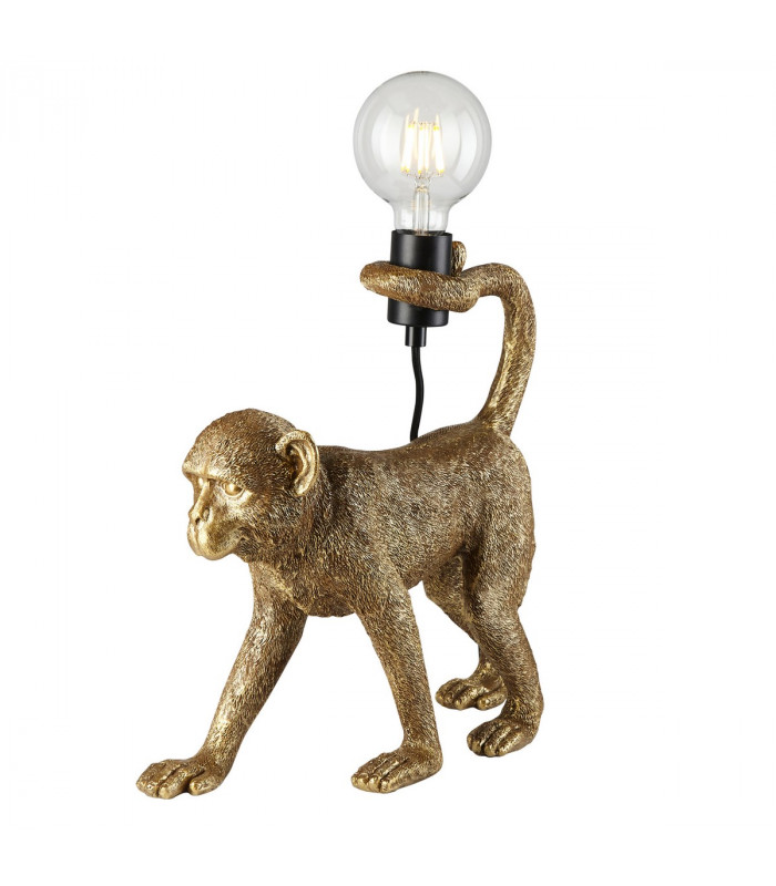 Capuchin Table Lamp Vintage Gold Paint-1