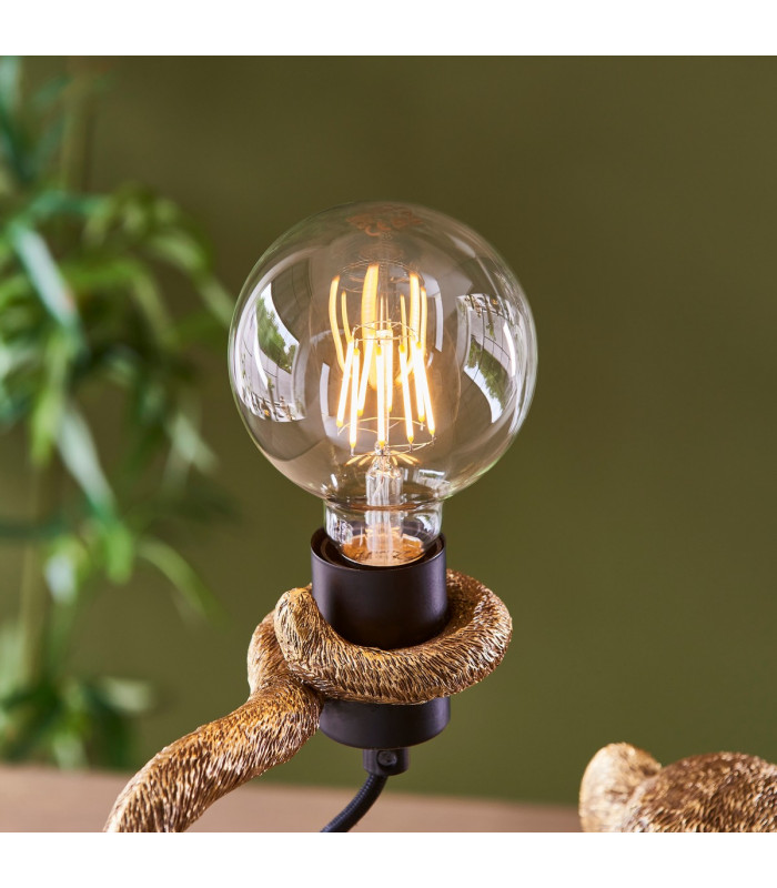 Capuchin Table Lamp Vintage Gold Paint-7