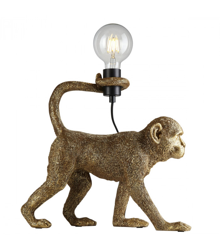 Capuchin Table Lamp Vintage Gold Paint-8