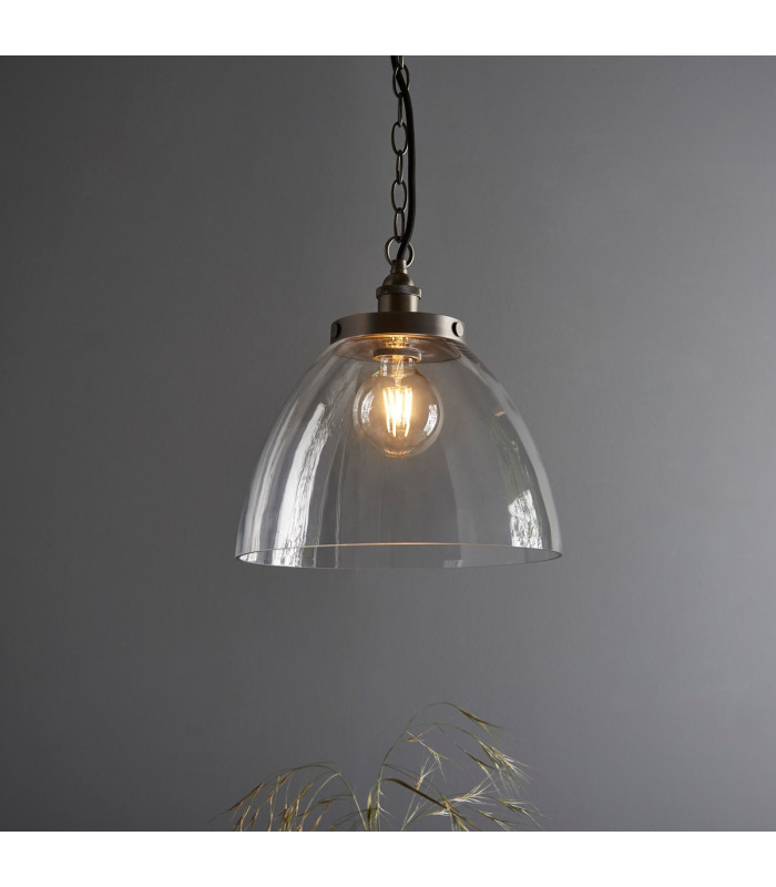 Hansen Grand Dome Ceiling Pendant Brushed Silver Paint-2