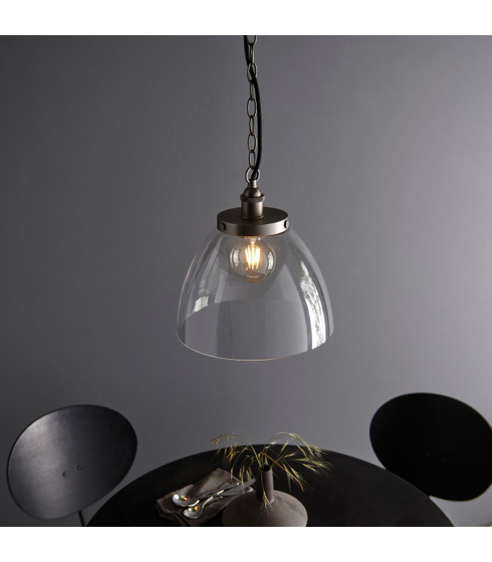 Hansen Grand Dome Ceiling Pendant Brushed Silver Paint-4