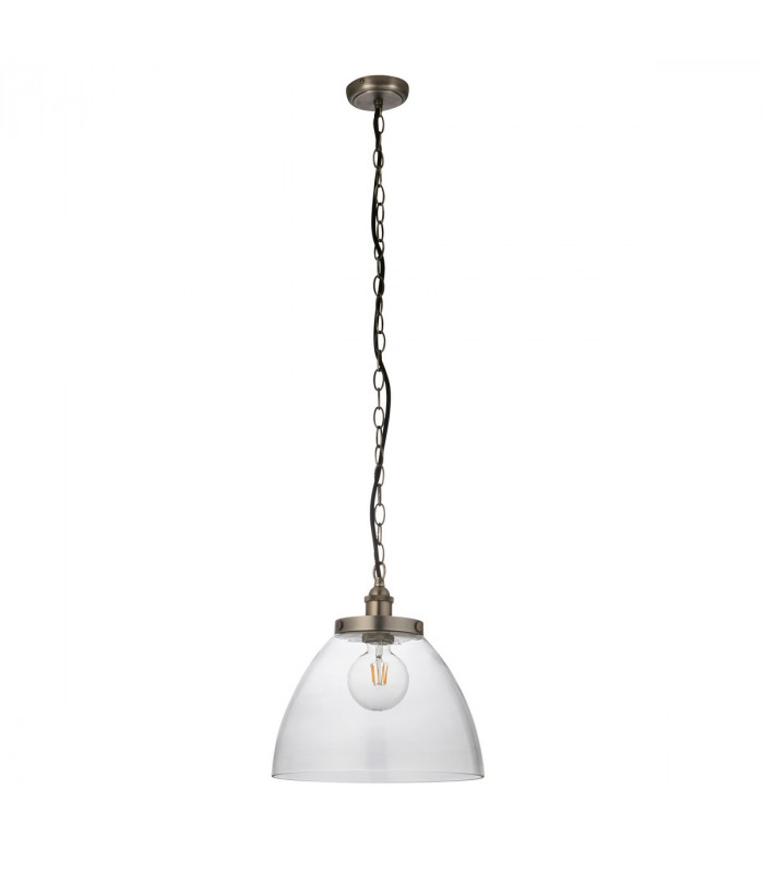 Hansen Grand Dome Ceiling Pendant Brushed Silver Paint-8