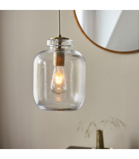 Lyra Dome Ceiling Pendant Textured Glass-2