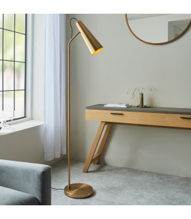 Karna New Task Floor Lamp Warm Antique Brass-2