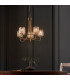Berenice 5 Light Multi Arm Glass Shade Ceiling Pendant Antique Brass-2