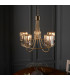 Berenice 5 Light Multi Arm Glass Shade Ceiling Pendant Antique Brass-3