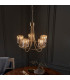 Berenice 5 Light Multi Arm Glass Shade Ceiling Pendant Antique Brass-4