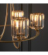 Berenice 5 Light Multi Arm Glass Shade Ceiling Pendant Antique Brass-5