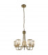 Berenice 5 Light Multi Arm Glass Shade Ceiling Pendant Antique Brass-8