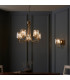 Berenice 5 Light Multi Arm Glass Shade Ceiling Pendant Antique Brass-9