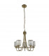 Berenice 5 Light Multi Arm Glass Shade Ceiling Pendant Antique Brass-10