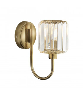 Berenice Glass Shade Wall Lamp Antique Brass-1