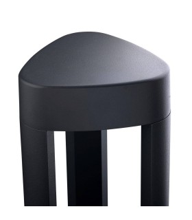 LED 1 Light Outdoor Bollard Light Urban Grey IP54 - 2