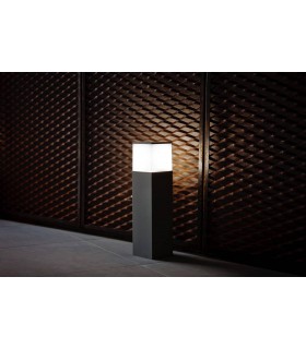 1 Light Large Outdoor Bollard Light Urban Grey IP54, E27 - 2