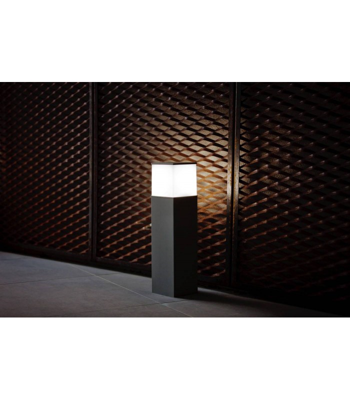 1 Light Large Outdoor Bollard Light Urban Grey IP54, E27 - 2