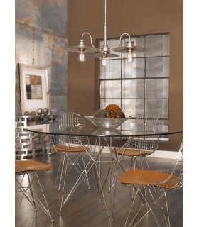 3 Light Multi Arm Ceiling Pendant Light Antique Nickel, E27 - 2