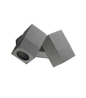 2 Light Outdoor Wall Light Grey IP44, GU10 - 2