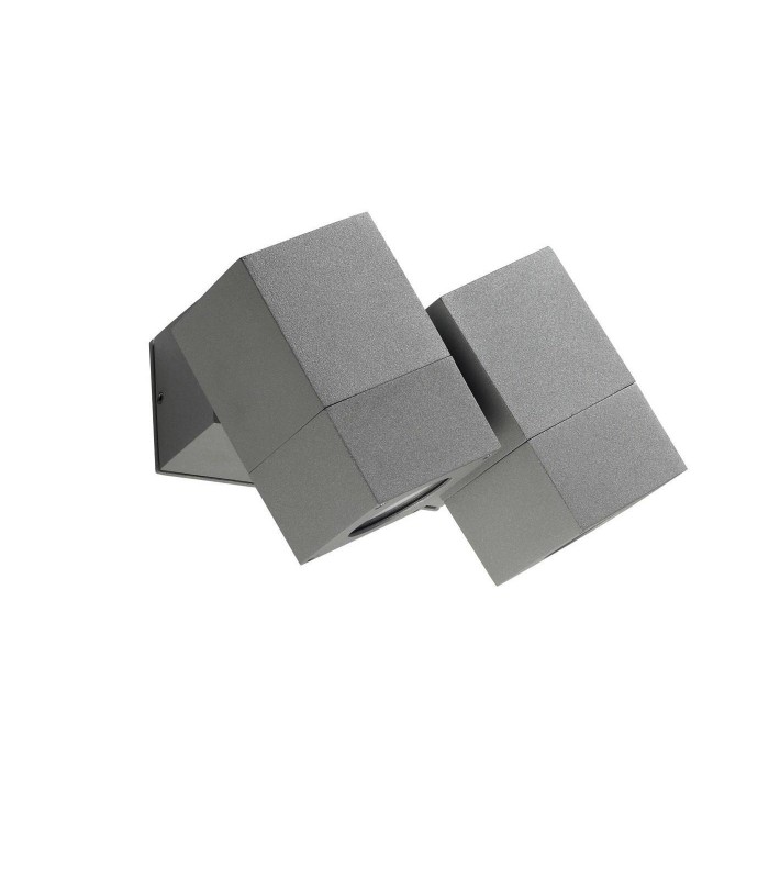2 Light Outdoor Wall Light Grey IP44, GU10 - 3